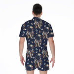 Floral Dream Catcher Pattern Print Men's Rompers