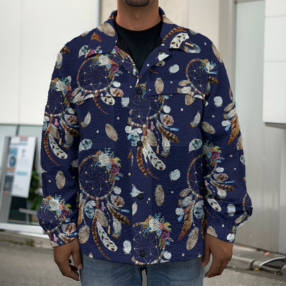 Floral Dream Catcher Pattern Print Men's Shirt Jacket