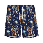 Floral Dream Catcher Pattern Print Men's Sports Shorts