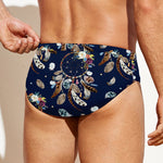 Floral Dream Catcher Pattern Print Men's Swim Briefs