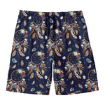 Floral Dream Catcher Pattern Print Men's Swim Trunks