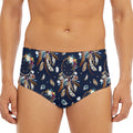 Floral Dream Catcher Pattern Print Men's Triangle Swim Briefs