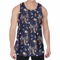Floral Dream Catcher Pattern Print Men's Velvet Tank Top