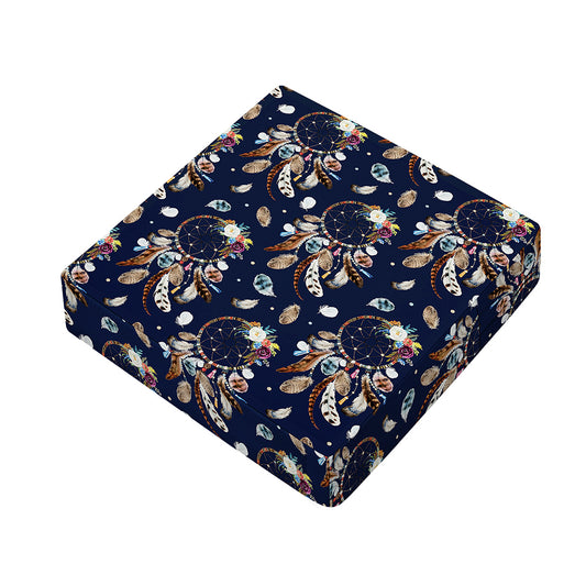 Floral Dream Catcher Pattern Print Outdoor Seat Cushion Cover