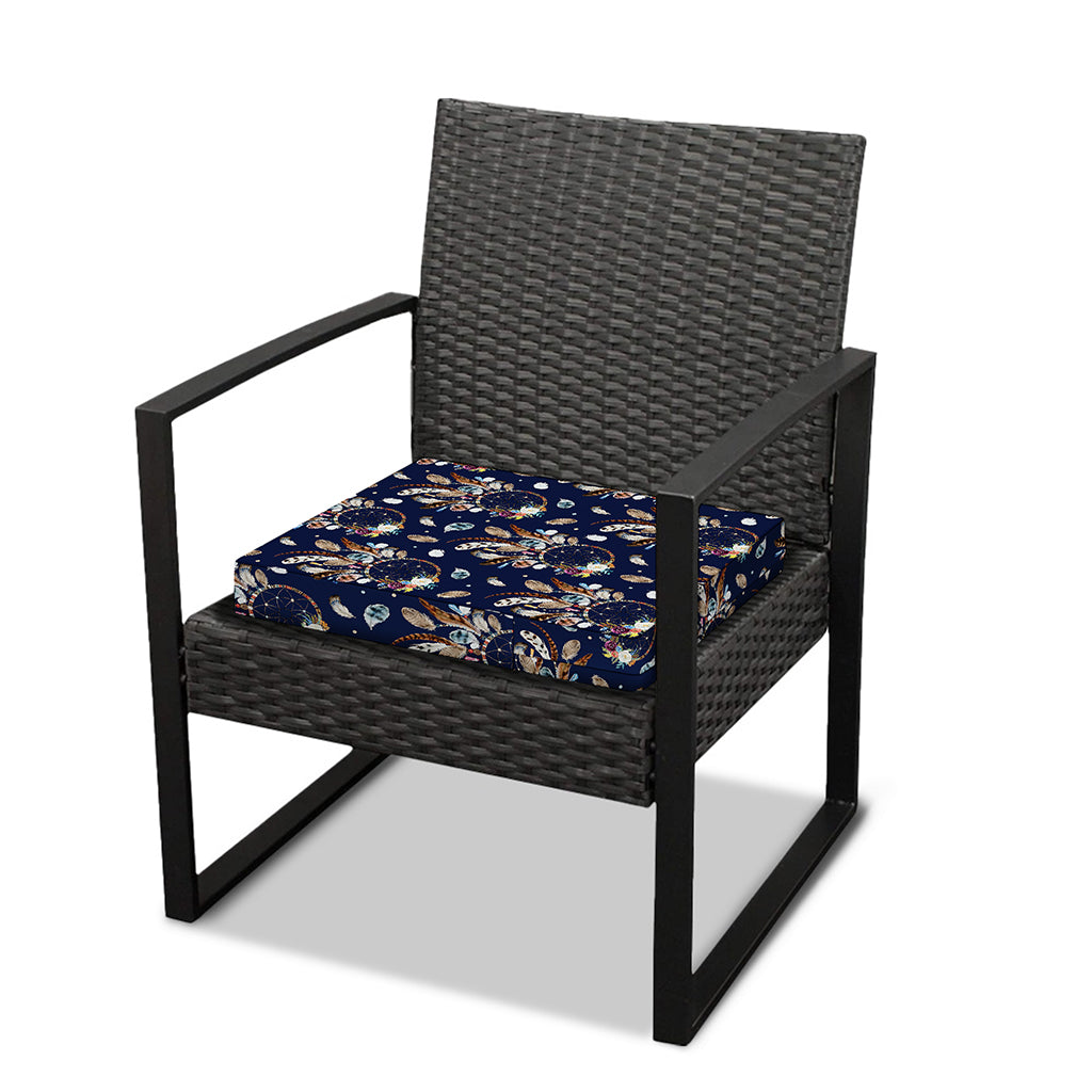 Floral Dream Catcher Pattern Print Outdoor Seat Cushion Cover