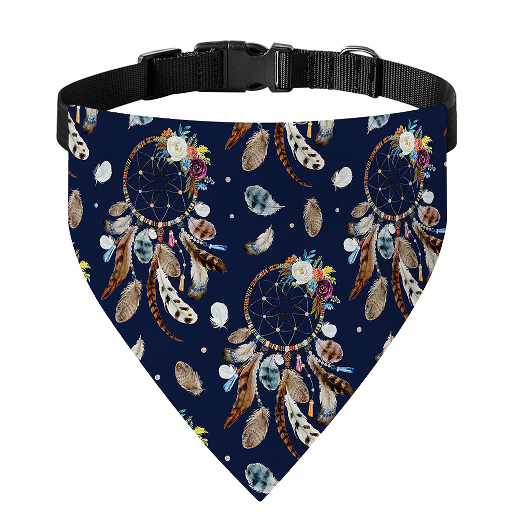 Floral Dream Catcher Pattern Print Over The Collar Dog Bandana