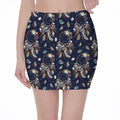 Floral Dream Catcher Pattern Print Pencil Mini Skirt