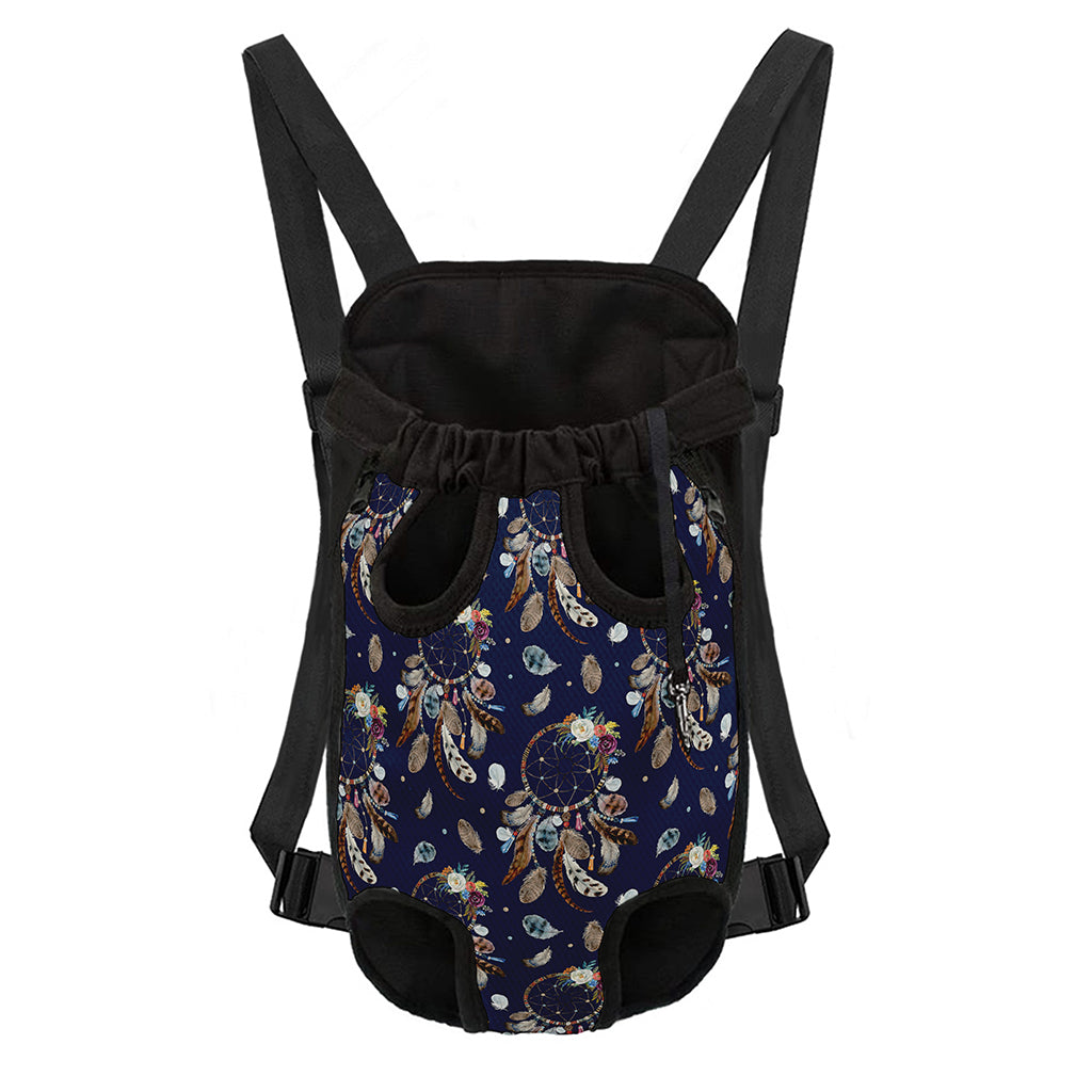 Floral Dream Catcher Pattern Print Pet Carrier Backpack