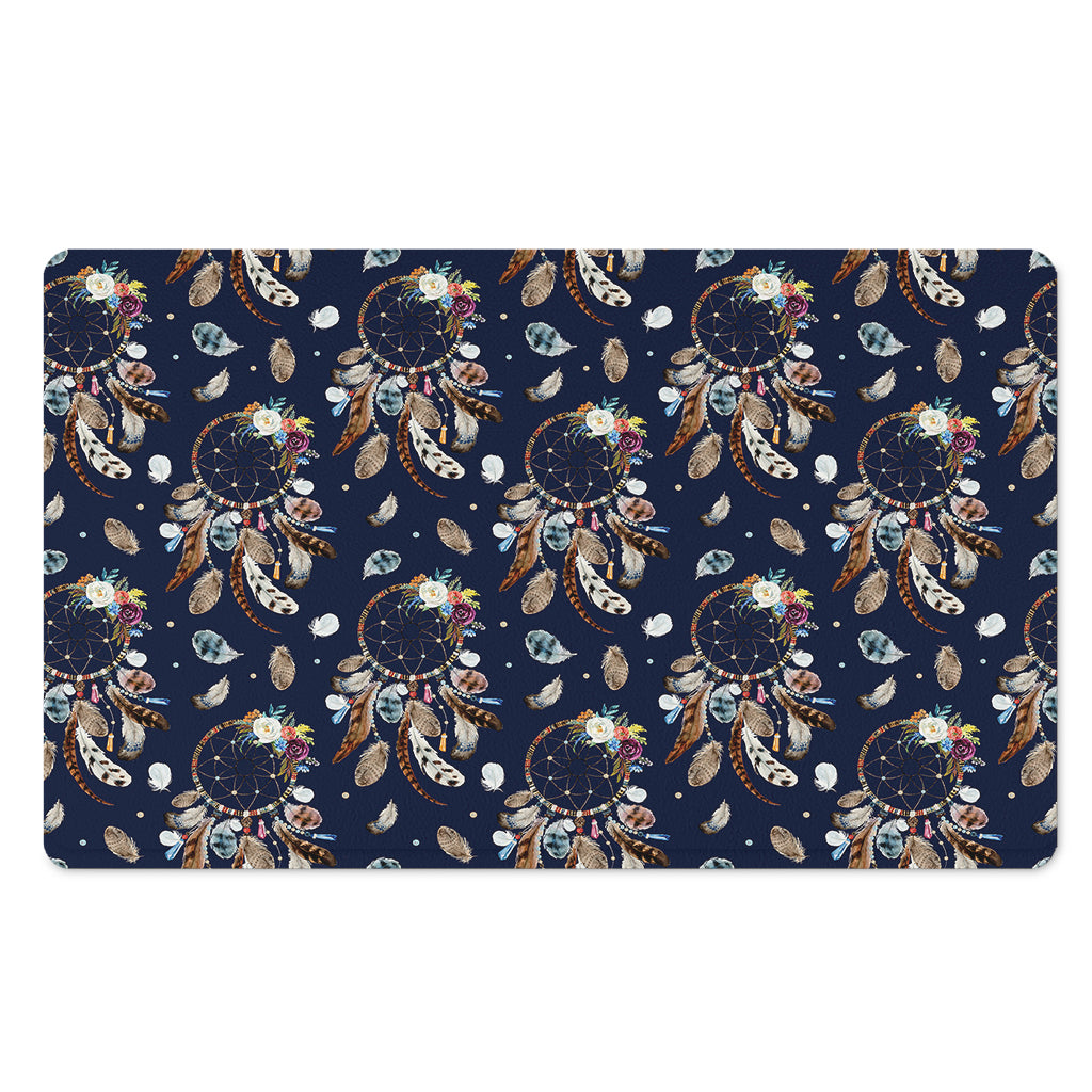 Floral Dream Catcher Pattern Print Polyester Doormat
