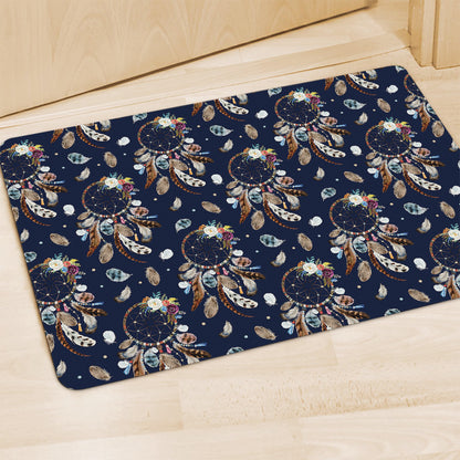 Floral Dream Catcher Pattern Print Polyester Doormat