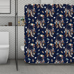 Floral Dream Catcher Pattern Print Polyester Shower Curtain