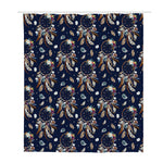 Floral Dream Catcher Pattern Print Polyester Shower Curtain