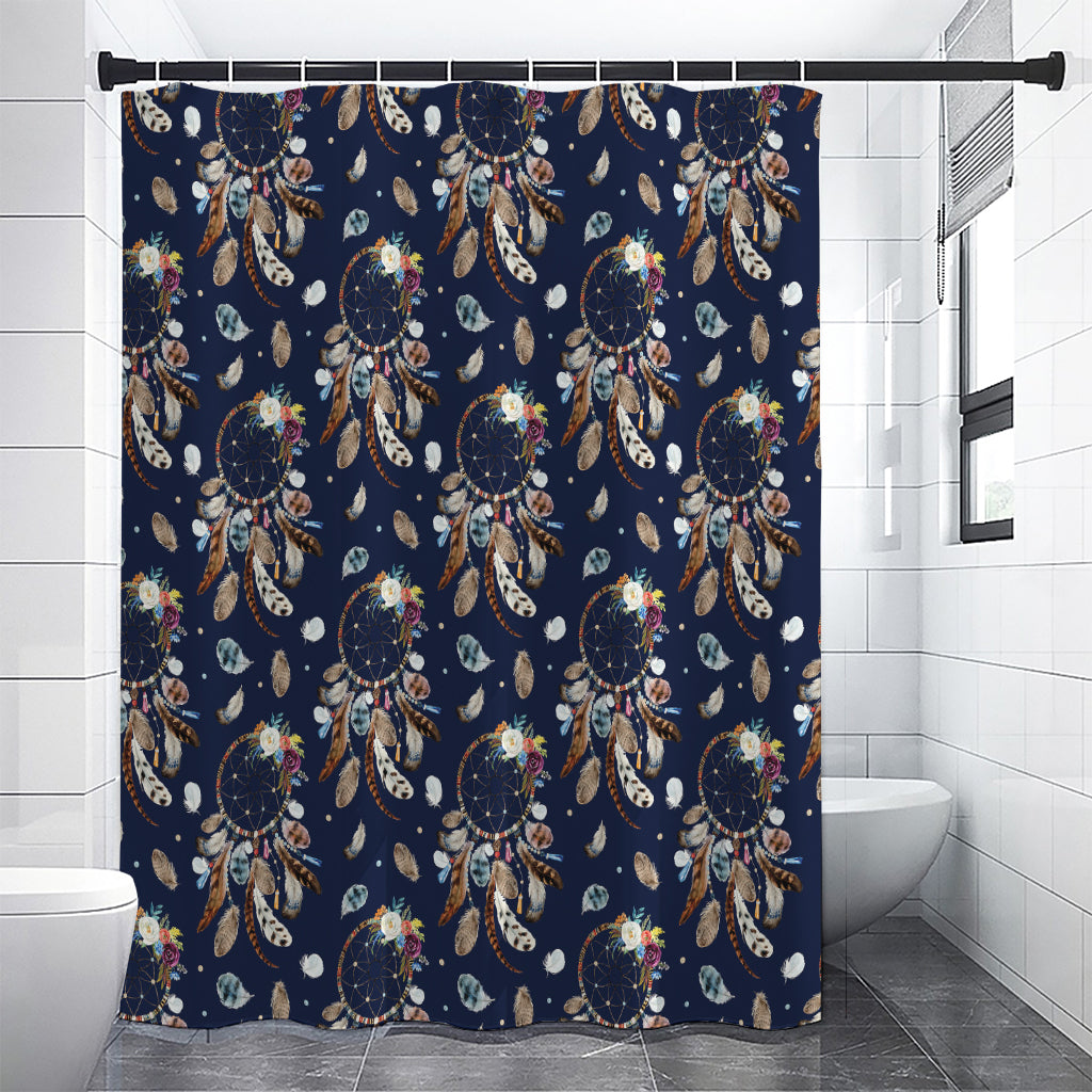 Floral Dream Catcher Pattern Print Premium Shower Curtain