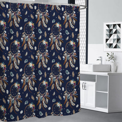 Floral Dream Catcher Pattern Print Premium Shower Curtain