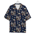 Floral Dream Catcher Pattern Print Rayon Hawaiian Shirt