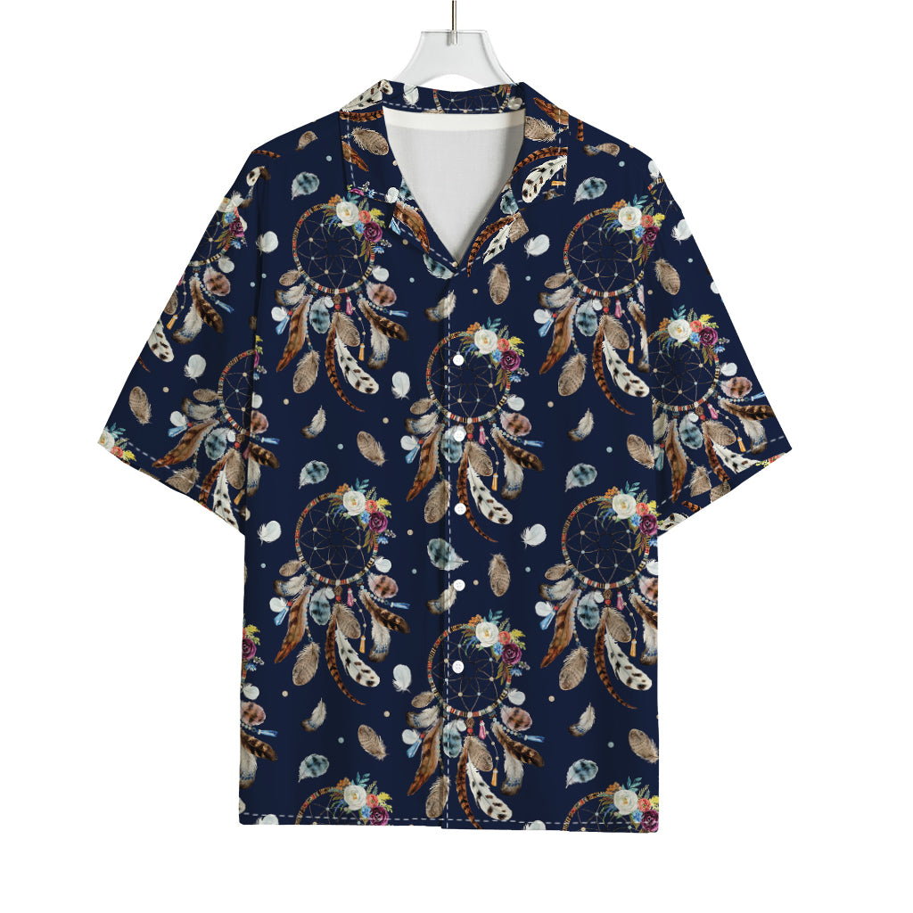 Floral Dream Catcher Pattern Print Rayon Hawaiian Shirt