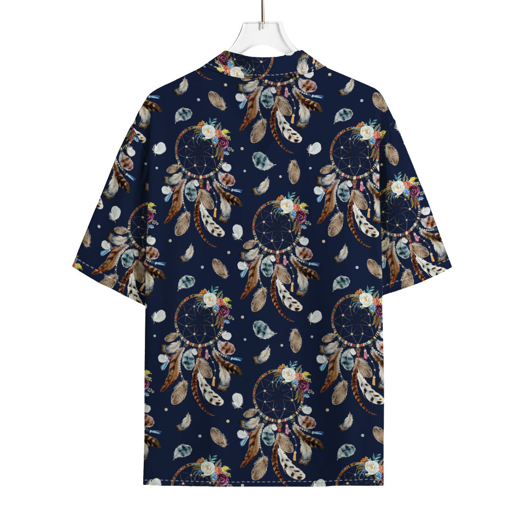 Floral Dream Catcher Pattern Print Rayon Hawaiian Shirt