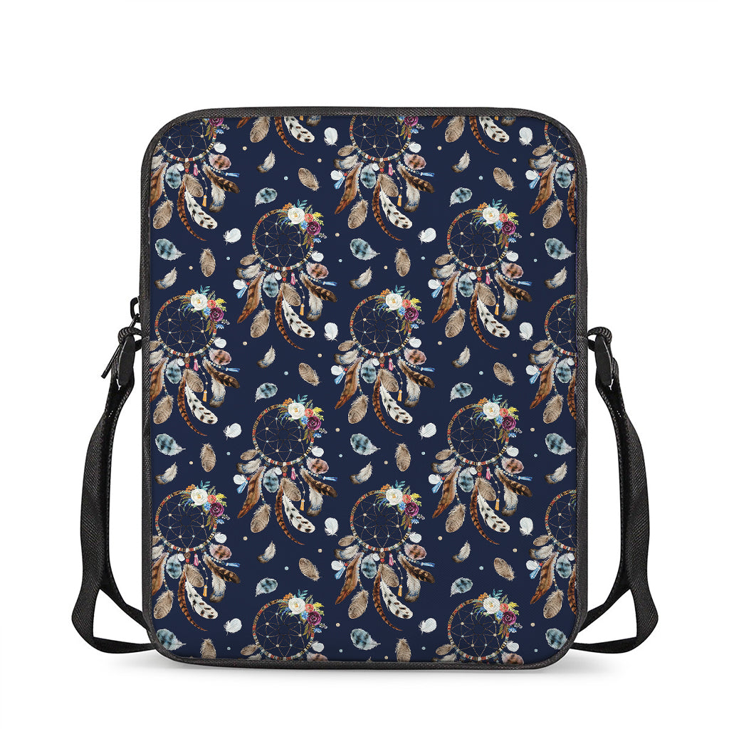 Floral Dream Catcher Pattern Print Rectangular Crossbody Bag