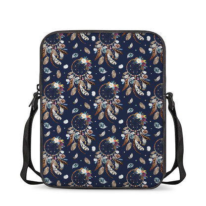 Floral Dream Catcher Pattern Print Rectangular Crossbody Bag