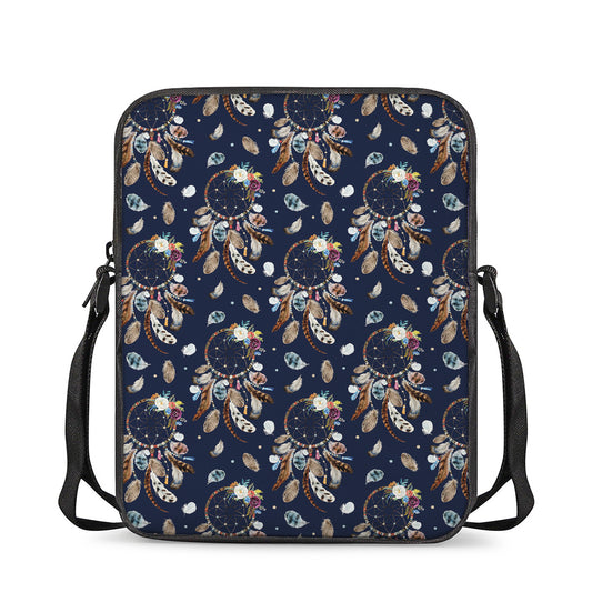 Floral Dream Catcher Pattern Print Rectangular Crossbody Bag