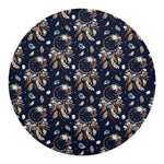 Floral Dream Catcher Pattern Print Round Blanket