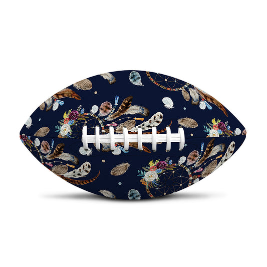 Floral Dream Catcher Pattern Print Rugby Ball
