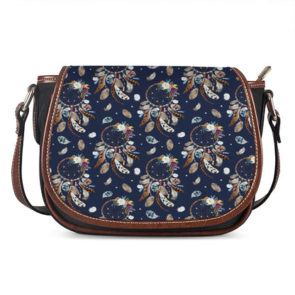 Floral Dream Catcher Pattern Print Saddle Bag