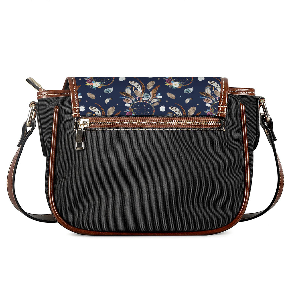 Floral Dream Catcher Pattern Print Saddle Bag