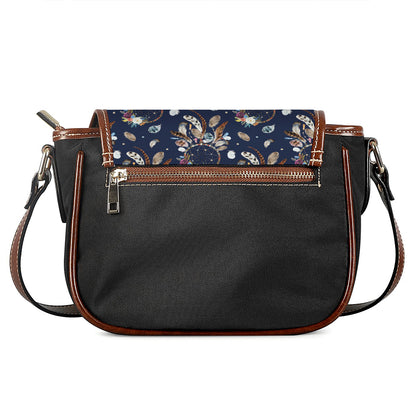 Floral Dream Catcher Pattern Print Saddle Bag