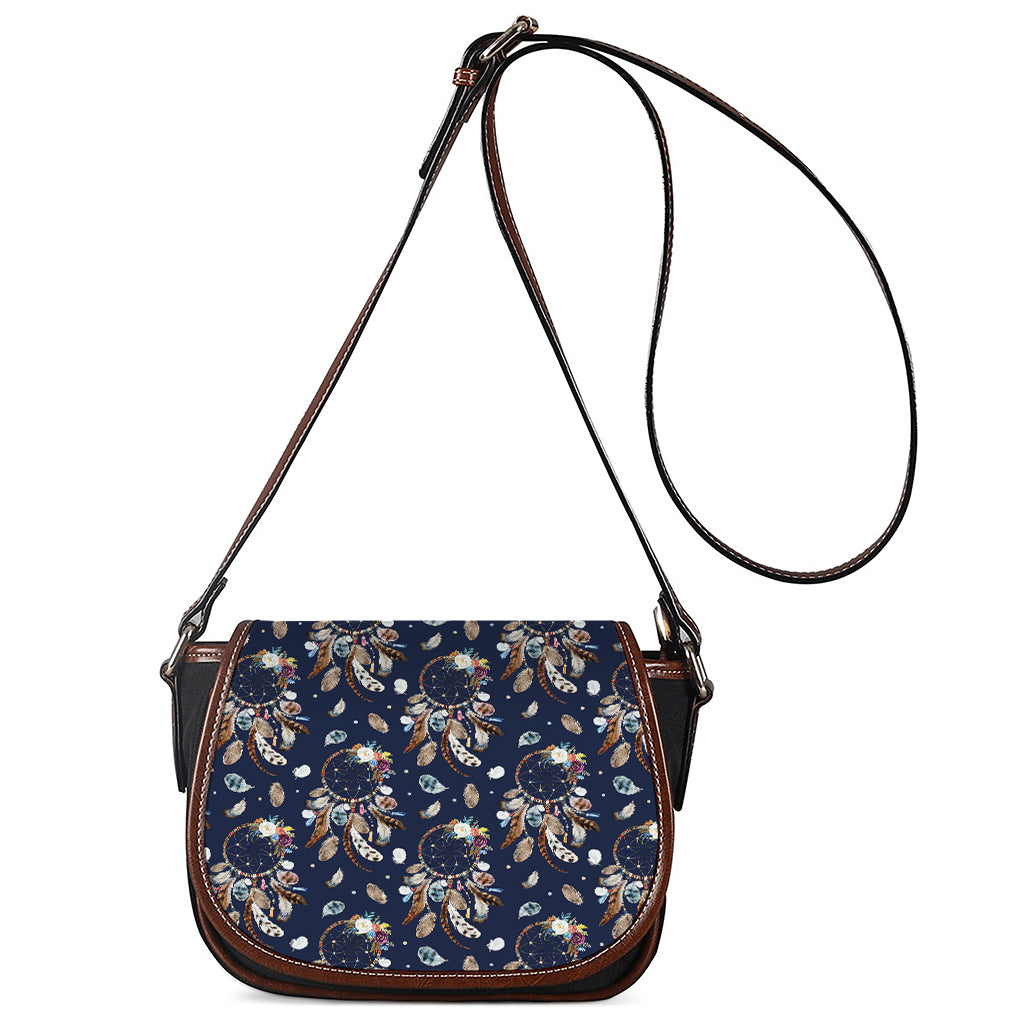Floral Dream Catcher Pattern Print Saddle Bag