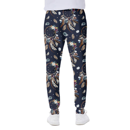Floral Dream Catcher Pattern Print Scuba Joggers
