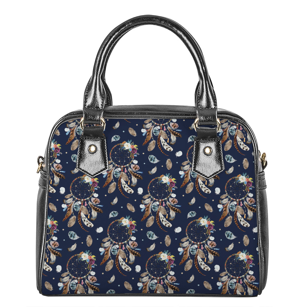 Floral Dream Catcher Pattern Print Shoulder Handbag