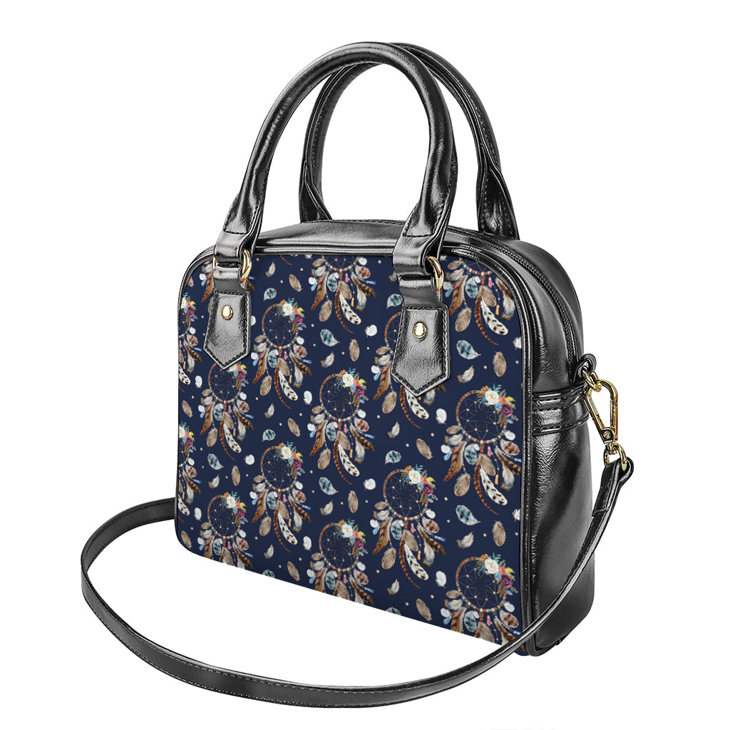 Floral Dream Catcher Pattern Print Shoulder Handbag