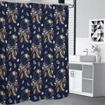 Floral Dream Catcher Pattern Print Shower Curtain