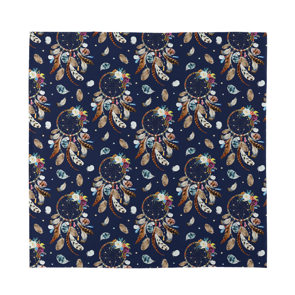 Floral Dream Catcher Pattern Print Silk Bandana