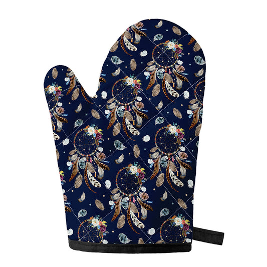 Floral Dream Catcher Pattern Print Single Oven Mitt