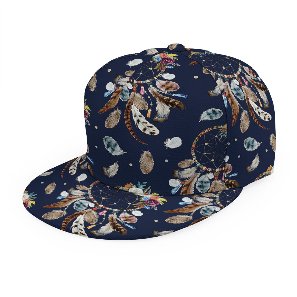 Floral Dream Catcher Pattern Print Snapback Cap