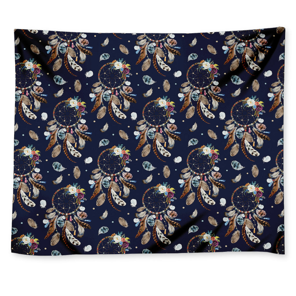Floral Dream Catcher Pattern Print Tapestry