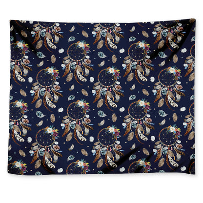 Floral Dream Catcher Pattern Print Tapestry