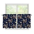 Floral Dream Catcher Pattern Print Tier Curtains