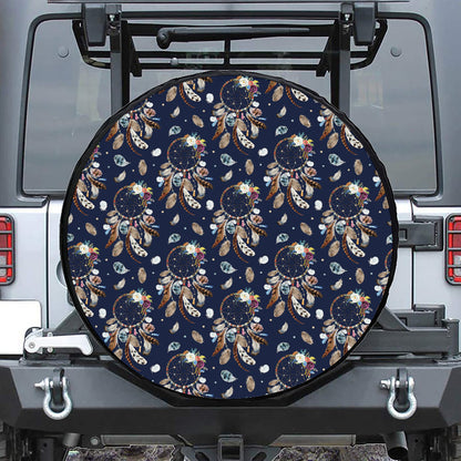 Floral Dream Catcher Pattern Print Tire Cover