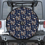 Floral Dream Catcher Pattern Print Tire Cover With Camera Hole