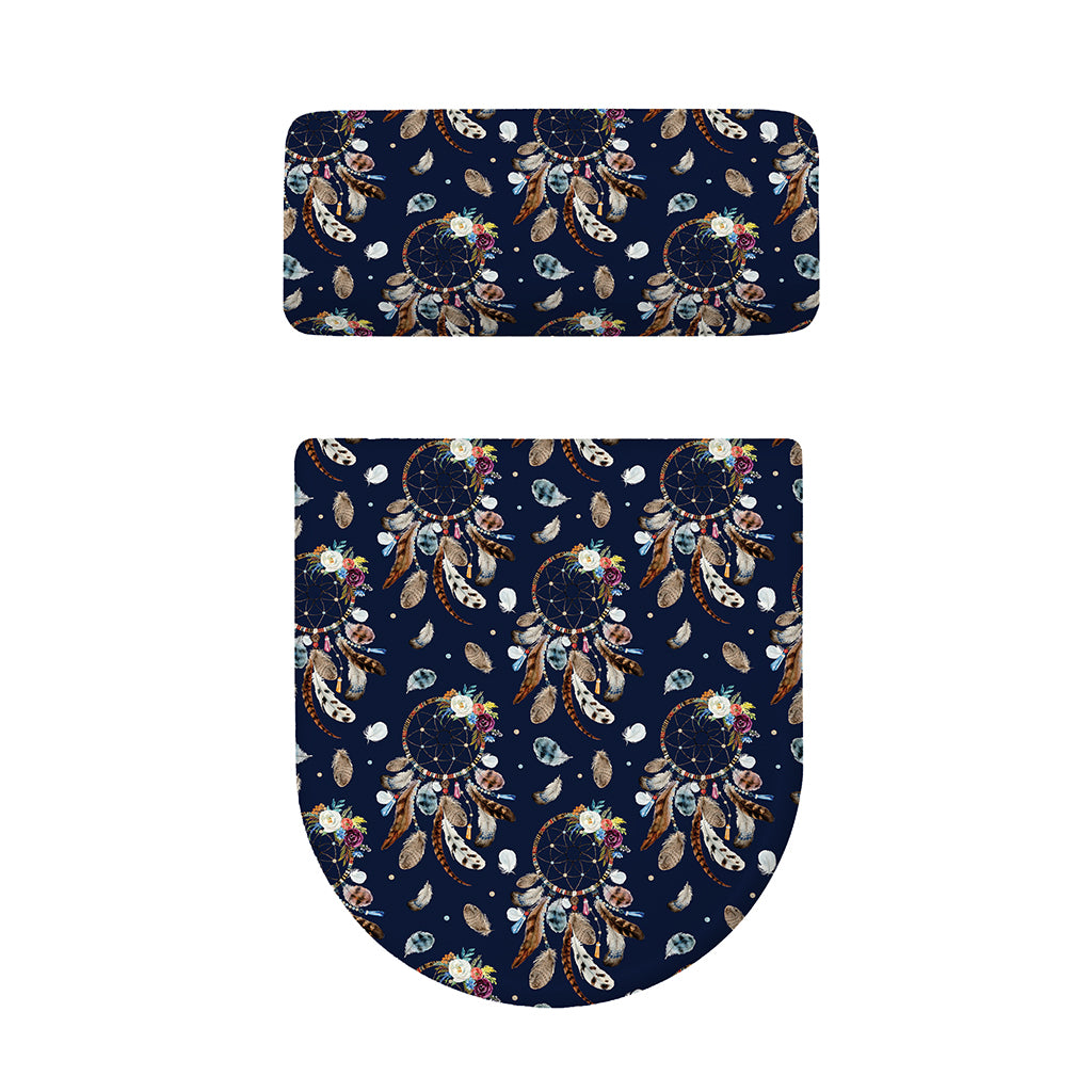 Floral Dream Catcher Pattern Print Toilet Lid And Tank Cover Set