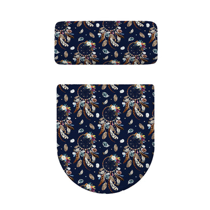 Floral Dream Catcher Pattern Print Toilet Lid And Tank Cover Set