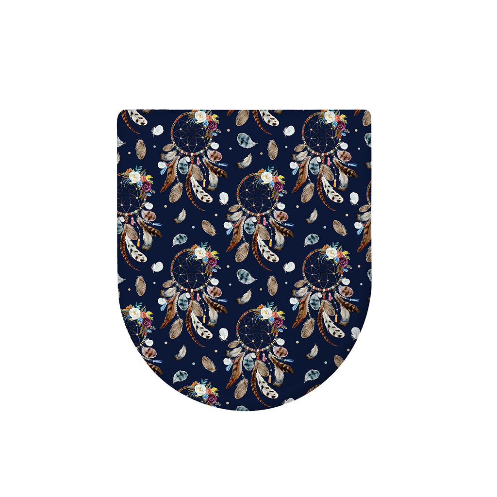 Floral Dream Catcher Pattern Print Toilet Lid Cover