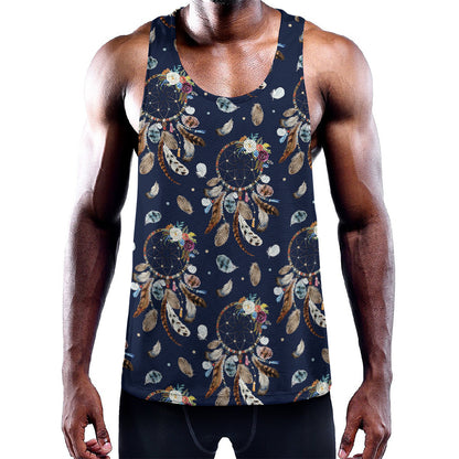 Floral Dream Catcher Pattern Print Training Tank Top