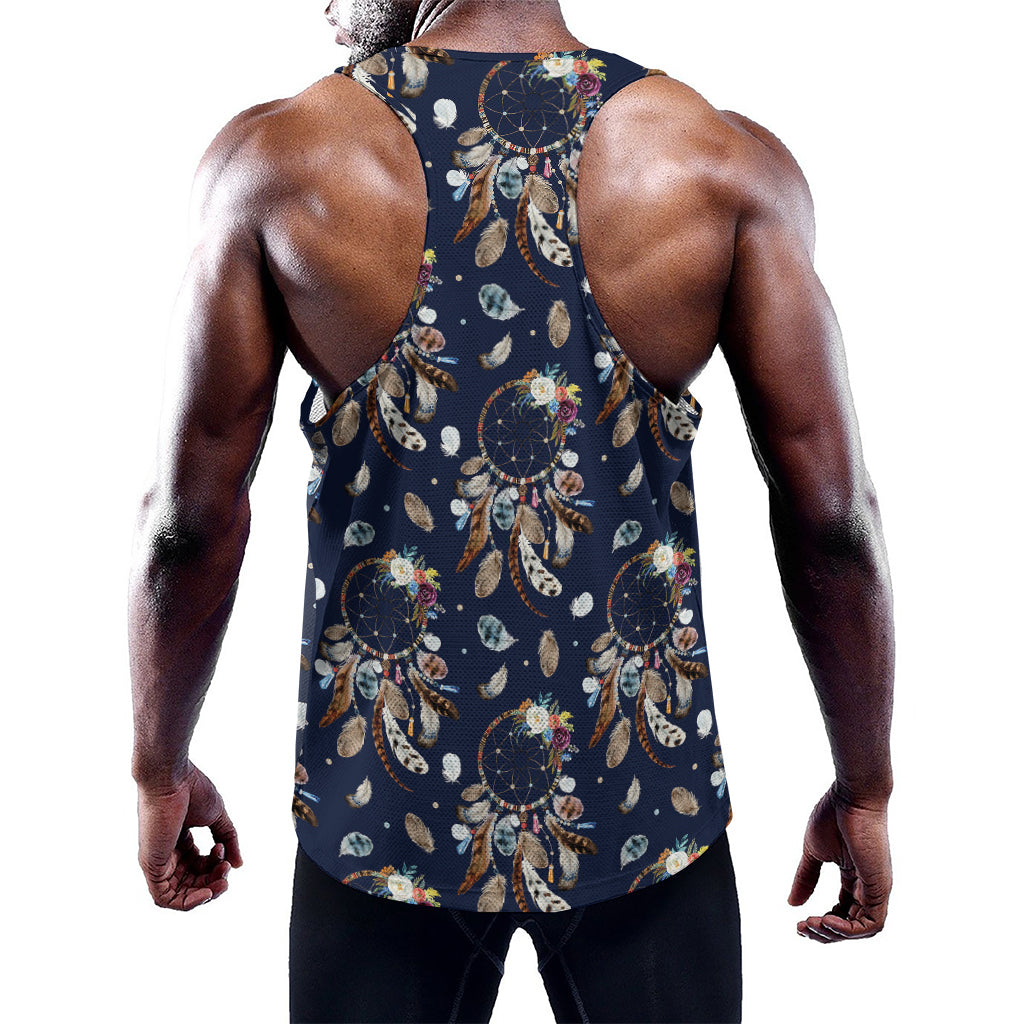 Floral Dream Catcher Pattern Print Training Tank Top