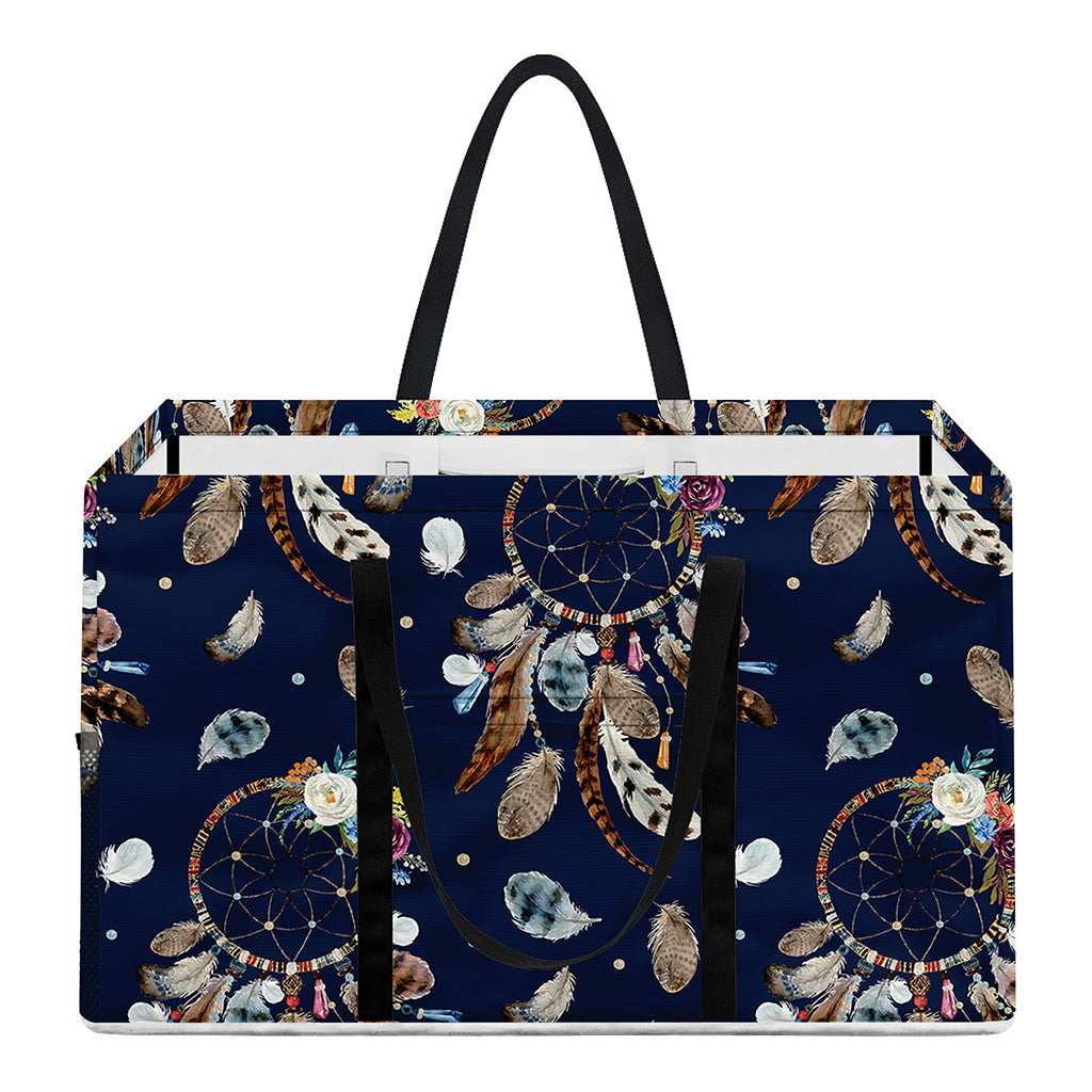 Floral Dream Catcher Pattern Print Utility Tote Bag