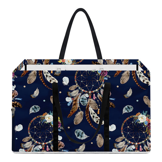 Floral Dream Catcher Pattern Print Utility Tote Bag