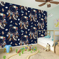 Floral Dream Catcher Pattern Print Wall Sticker